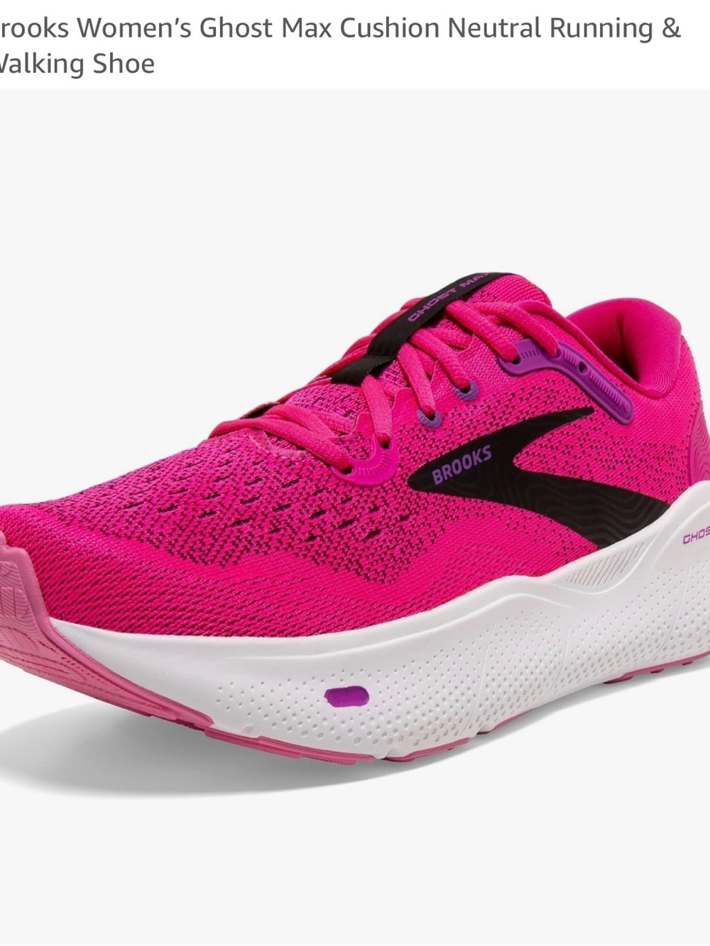 Brooks Women's Running Shoe in Bright Pink and Black